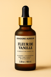 Fleur de Vanille – Romantic Gourmand Body Oil | 100ml Luxury Body Oil | Nourishing, Non-Greasy, Fast-Absorbing, Long-lasting Fragrance | Self-Care & Skincare Gift | GRADORE AUREUM